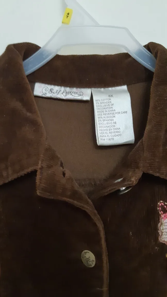 Vintage 6X Girls Corduroy Tunic with Pockets!  image indicator(5)