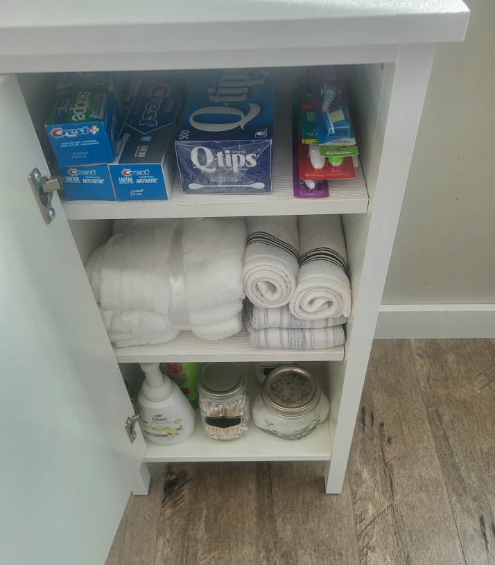 White Storage Cabinet with Two Shelves - photo 5