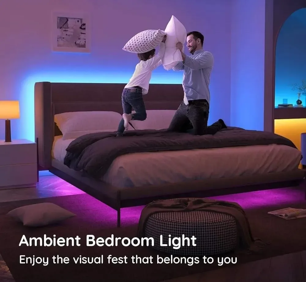 33ft RGB LED Strip Lights with Remote & App Control image indicator(5)