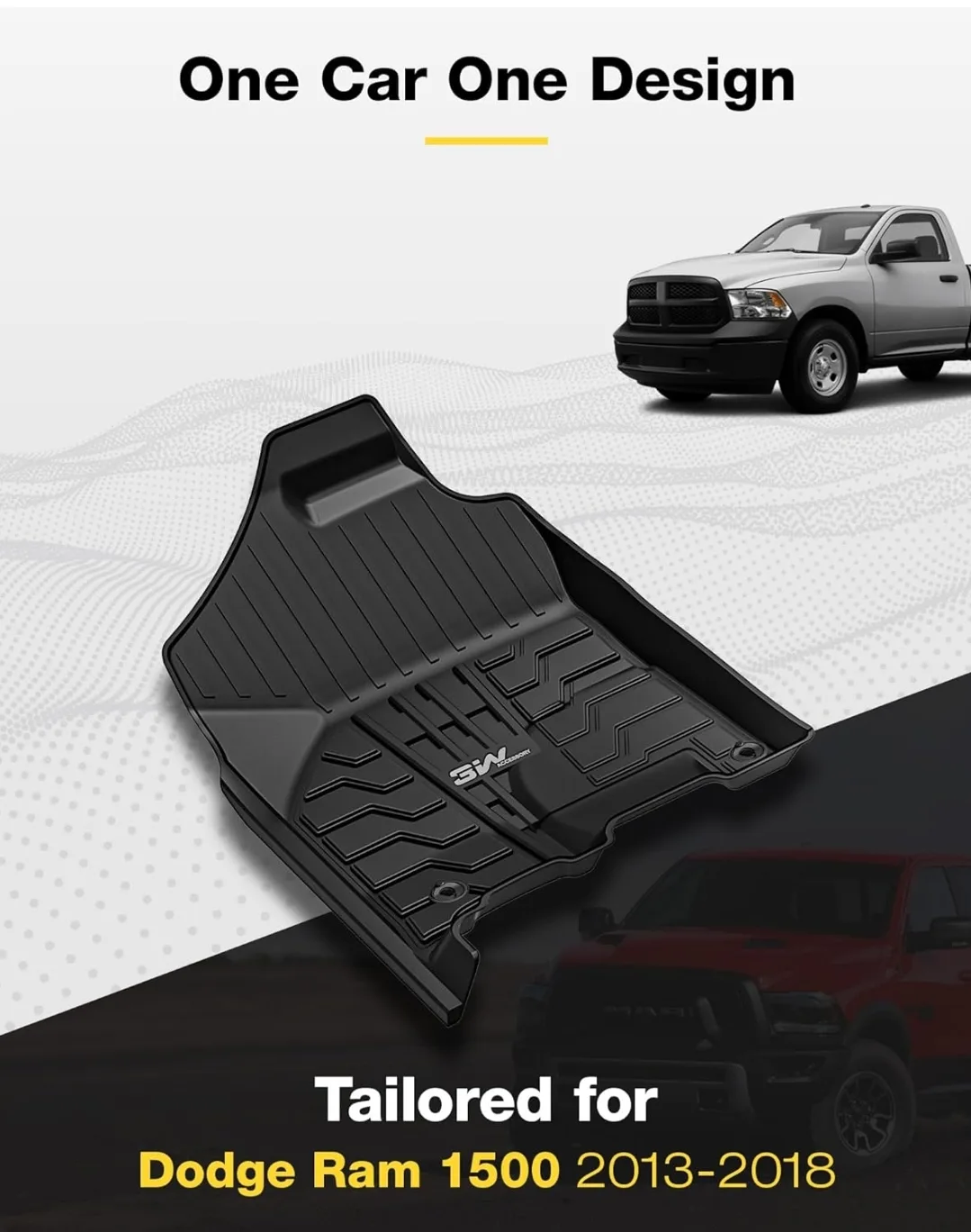 3W Floor Mats for 2013-2024 Dodge Ram Crew Cab image indicator(6)