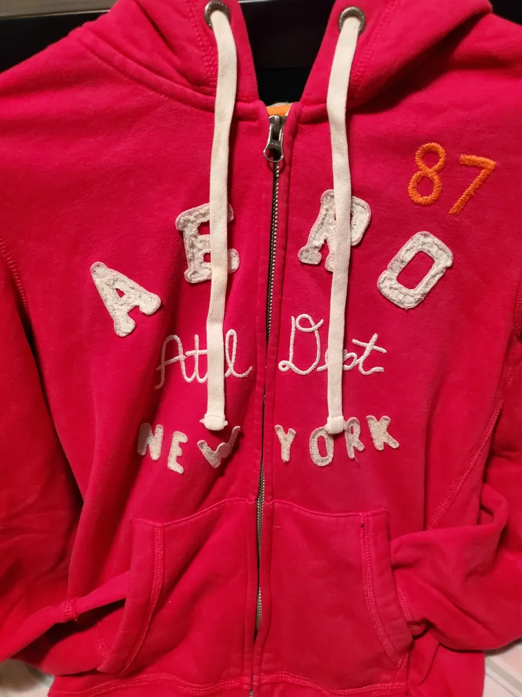 Aeropostale Zip-Up Hoodie - Red and Blue image indicator(5)