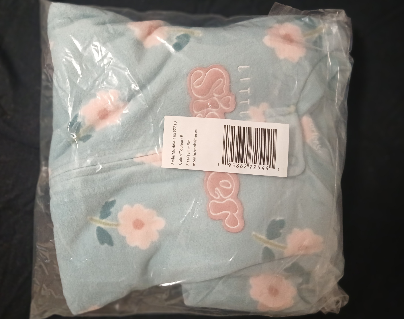 Baby Little Sister Zip-Up Fleece Footie Sleeper Pyjamas - photo 2