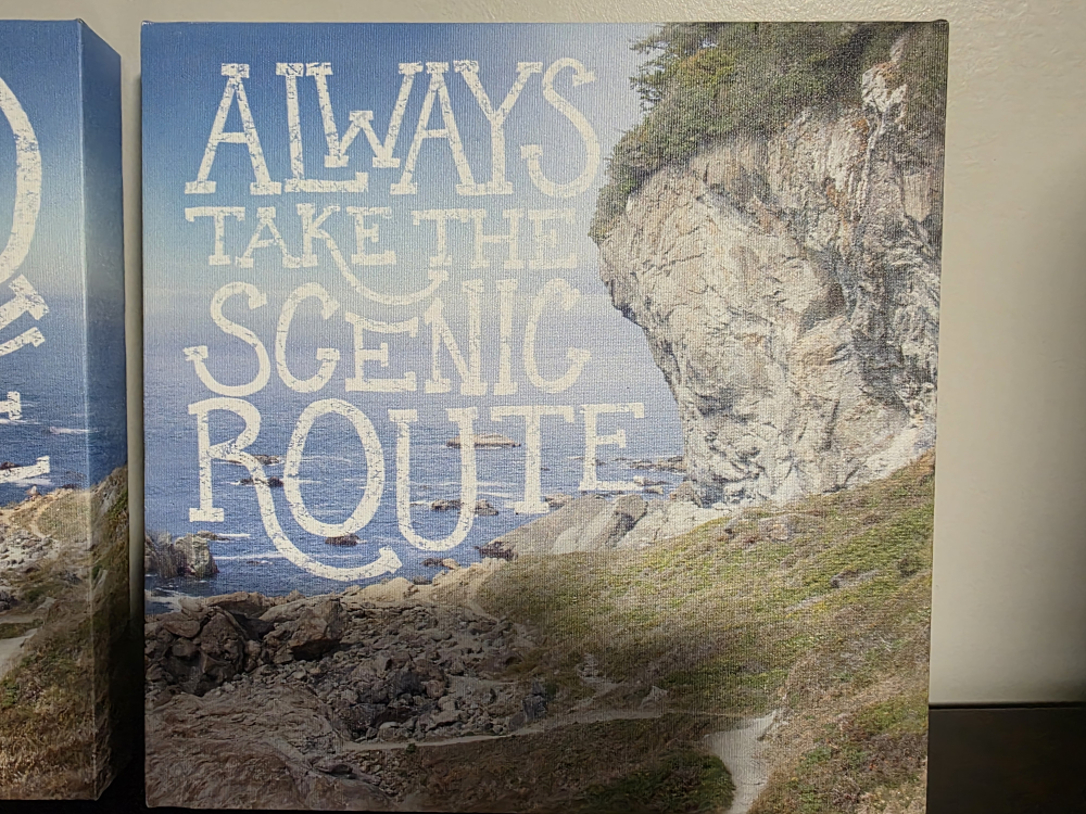 Set of 2 Inspirational Travel Canvas Wall Art Prints - photo 3