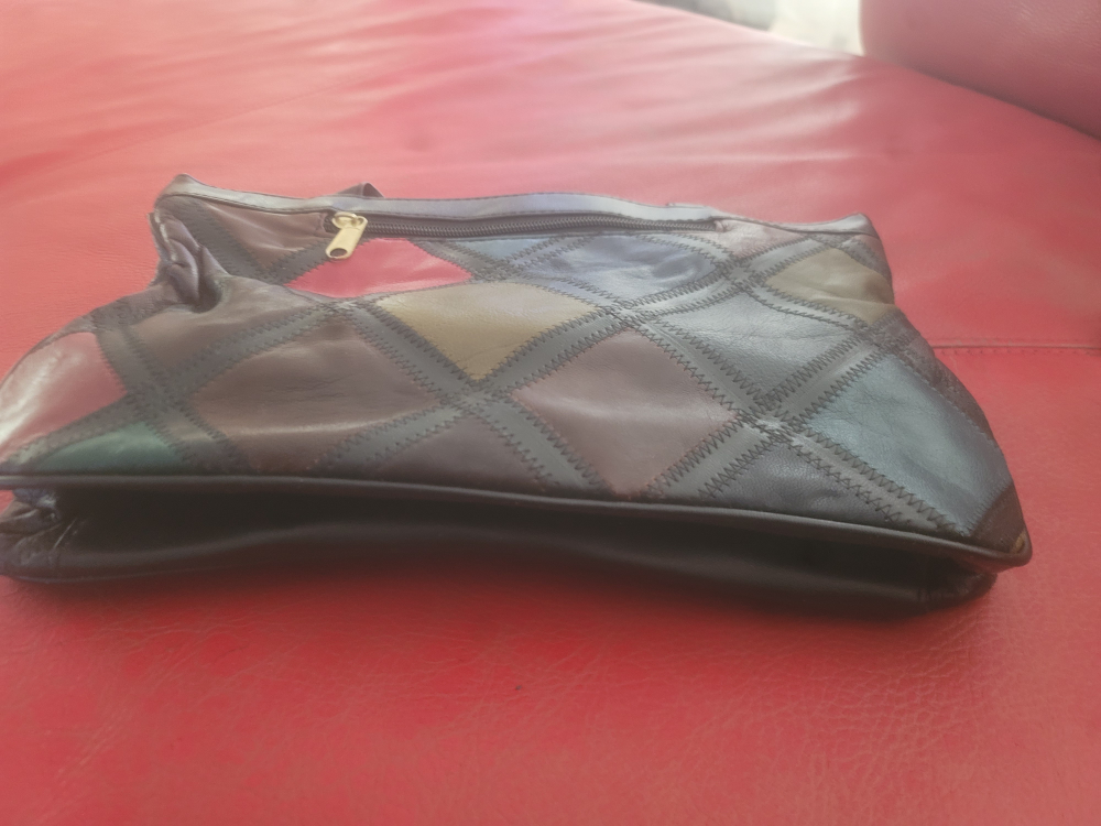 Multicolored Leather Patchwork Tote Bag