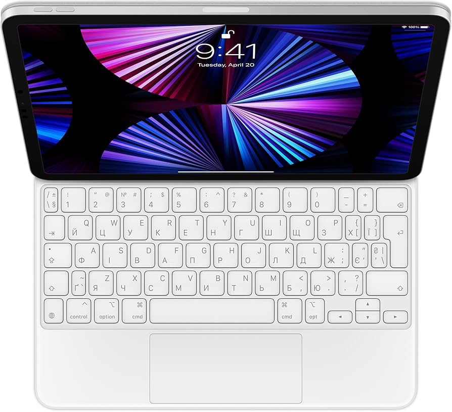 Apple magic keyboard  white Ipad pro 1-4 and Air 4 open box