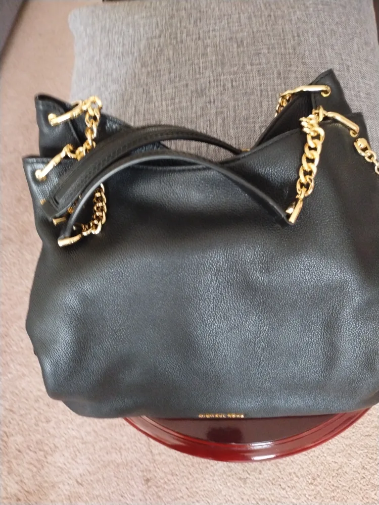 Authentic Michael Kors Black Leather Hobo Bag image indicator(2)