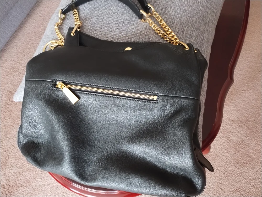 Authentic Michael Kors Black Leather Hobo Bag image indicator(5)