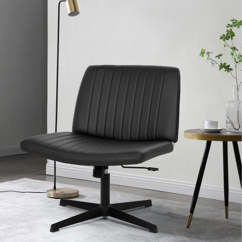 Black Height Adjustable Swivel Office Chair - photo 2