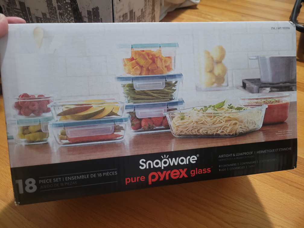 snapware pure pyrex glass