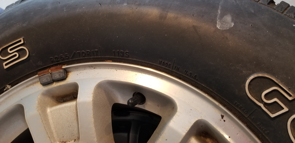 Used GMC Sierra 17" Alloy Wheels with Goodyear Wrangler Tires - photo 2