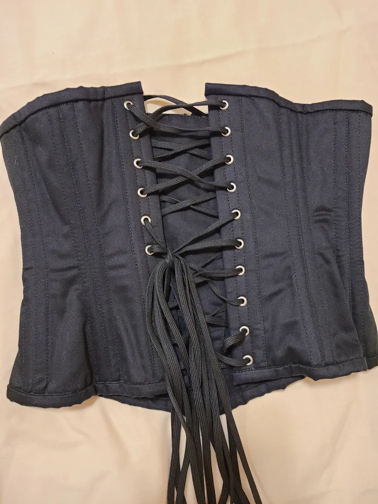 Black Cotton Underbust Corset image indicator(6)