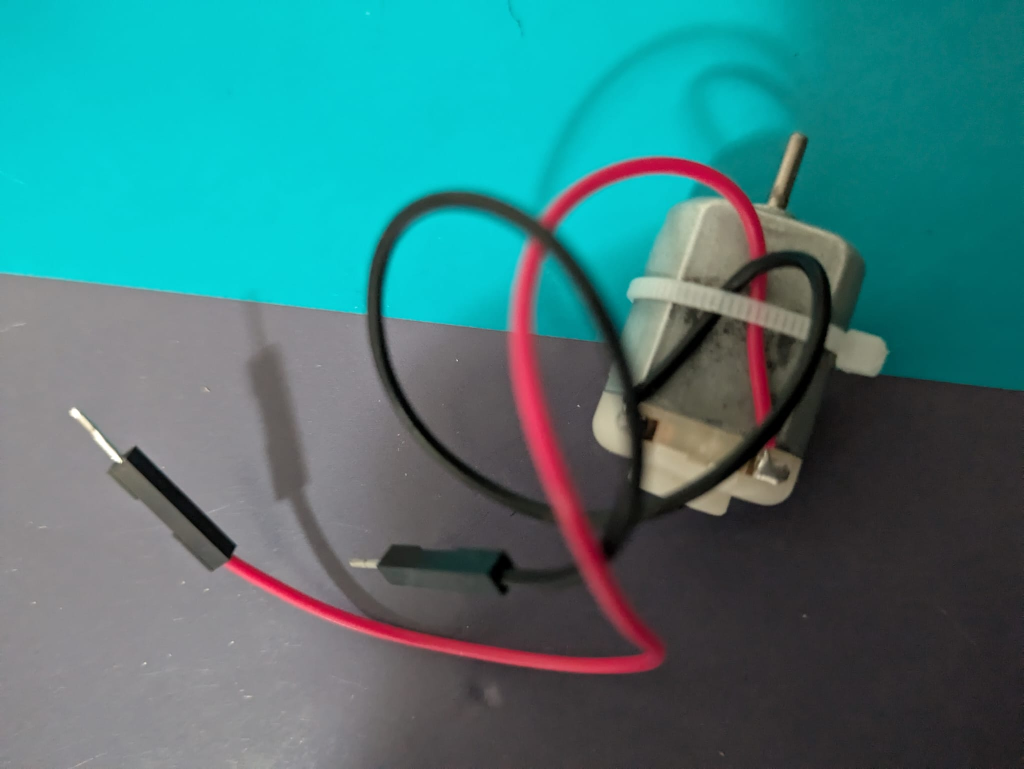Small DC Motor with Wires