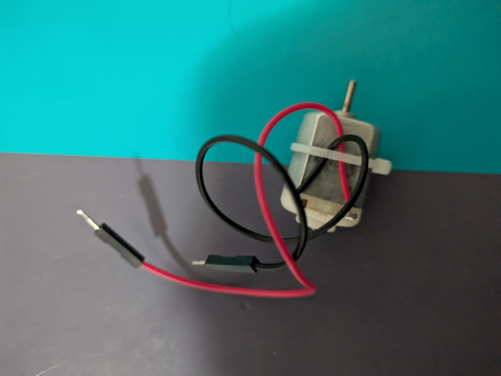 Small DC Motor with Wires - photo 2