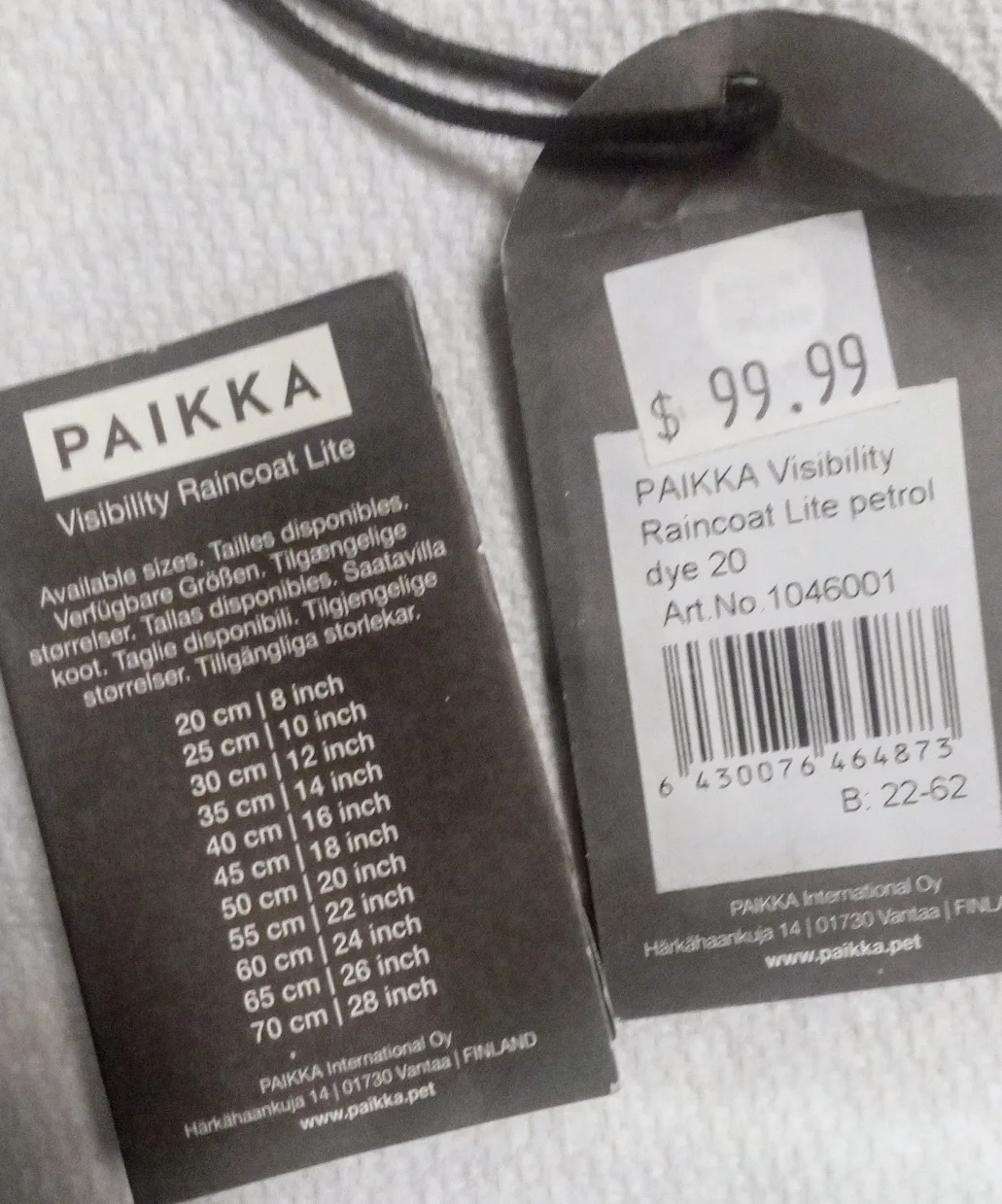 Paikka Visibility Raincoat Lite - Size 20 image indicator(5)