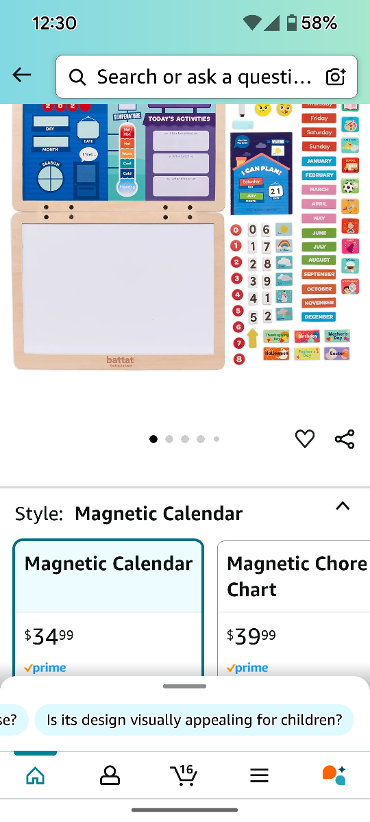 Battat Magnetic Kids Daily Calendar - photo 3