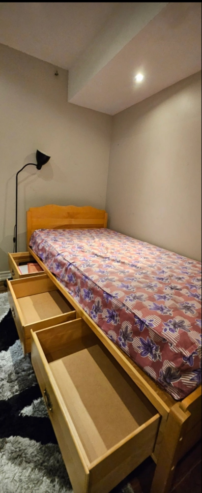 Single bed frame with drawers - photo 3