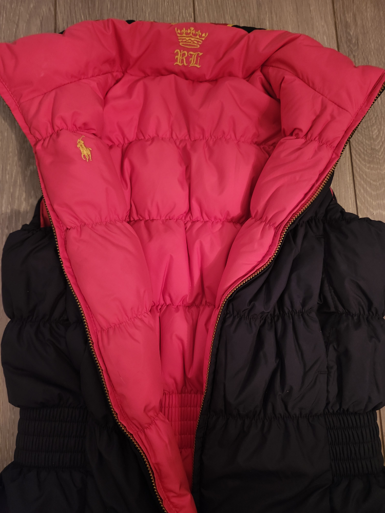 Girls reversible Ralph Lauren Navy Blue/Pink Vest - photo 2