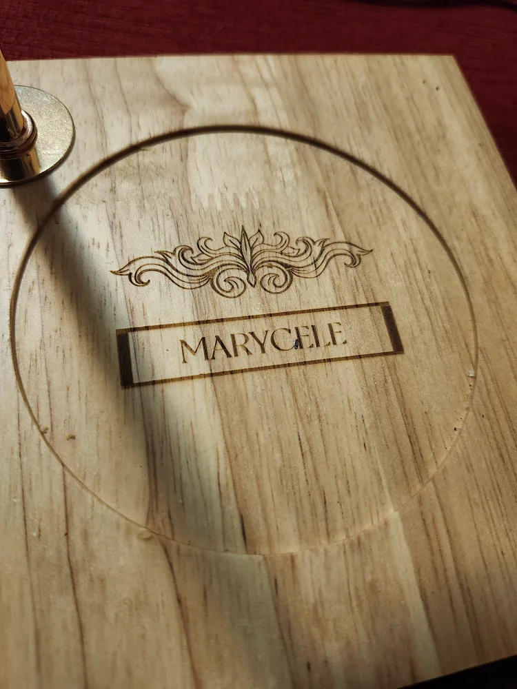 Unique Table Lamp with Wood Base image indicator(4)