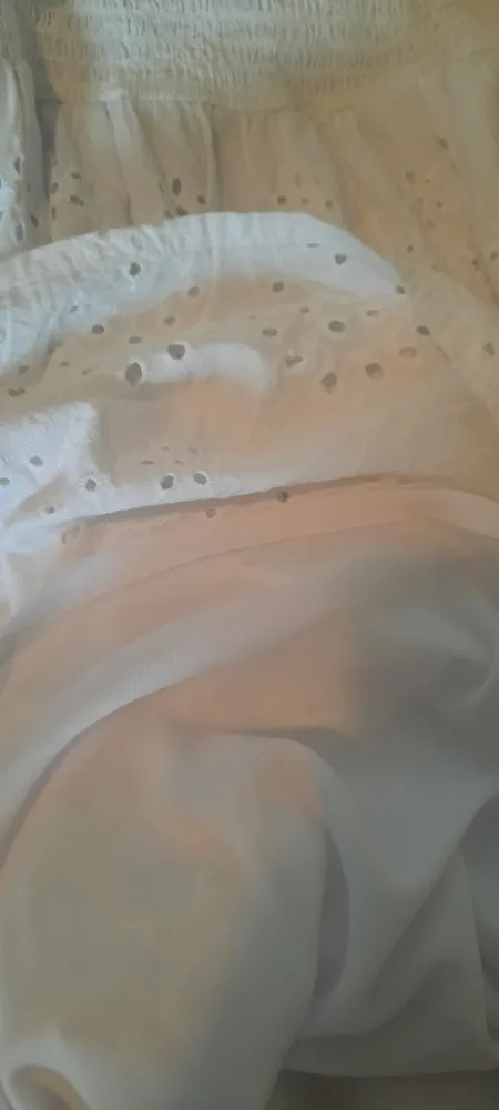 White eyelet midi dress image indicator(3)