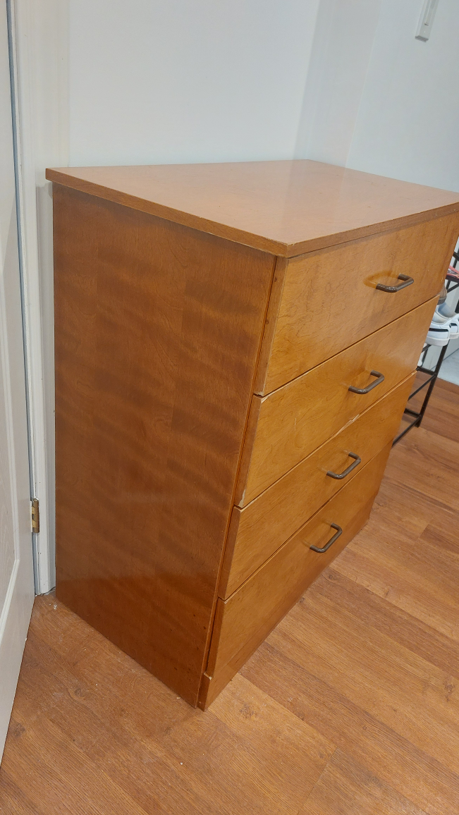 Vintage Four-Drawer Wooden Chest - photo 2