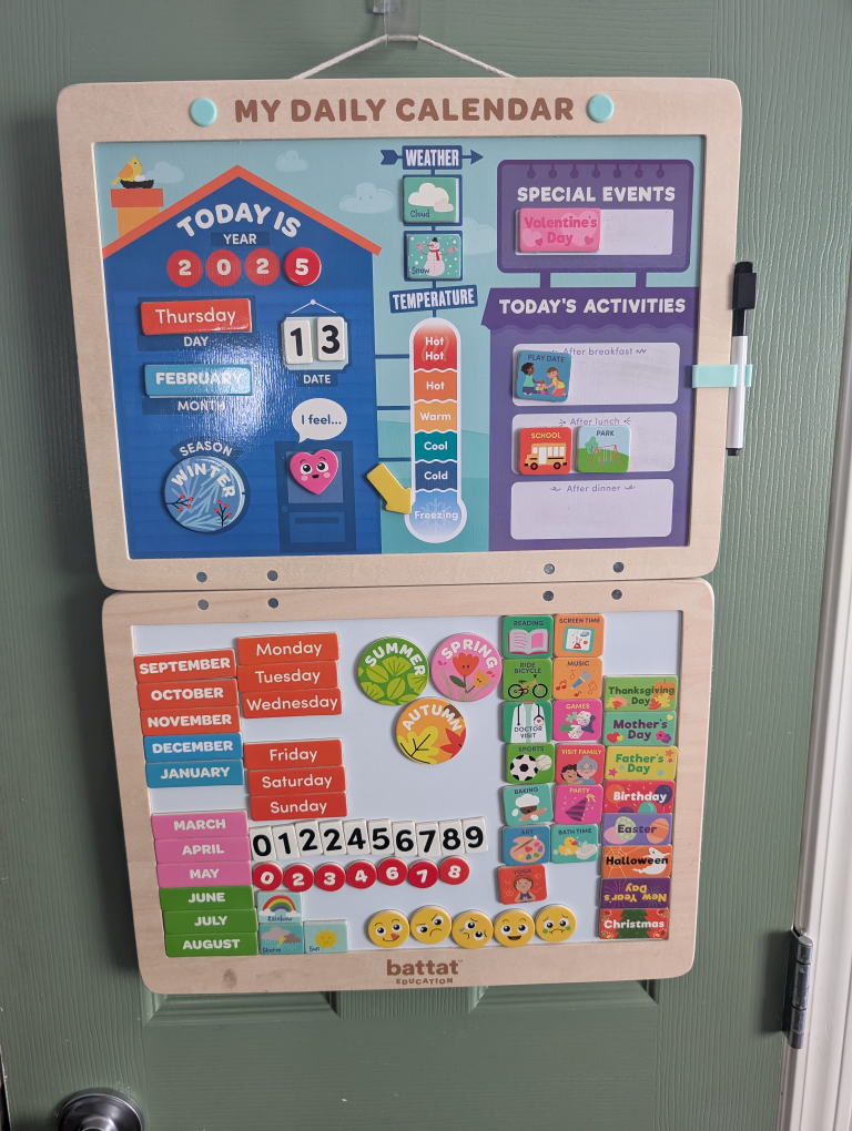 Battat Magnetic Kids Daily Calendar