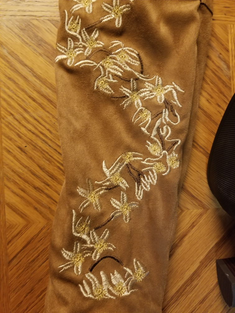 Women's Brown Floral boots 6.5 us new - photo 3