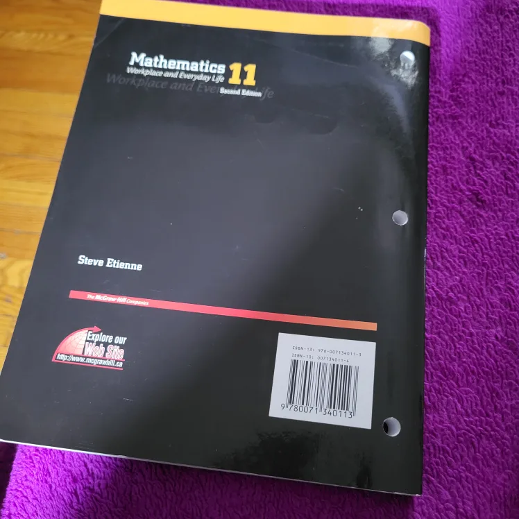 Mathematics 11 Textbook - Workplace and Everyday Life image indicator(2)