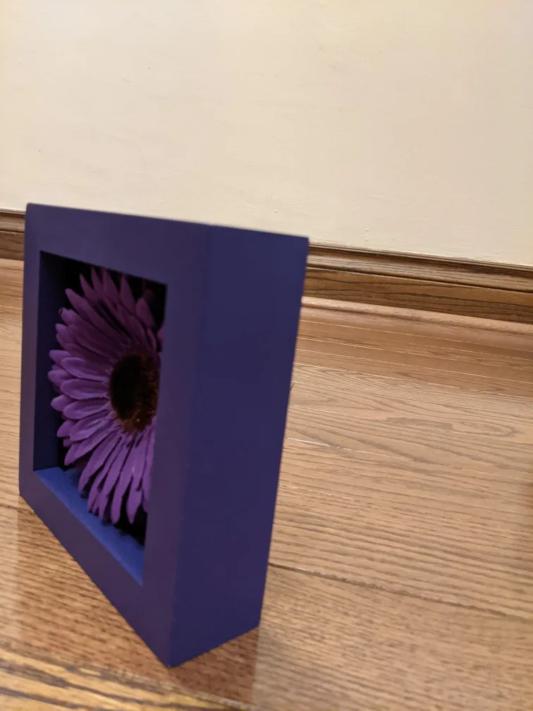 🏈 Purple Flower Shadow Box Wall Decor image indicator(2)