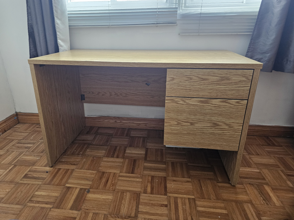 Light Wood Desk with Drawer - photo 2