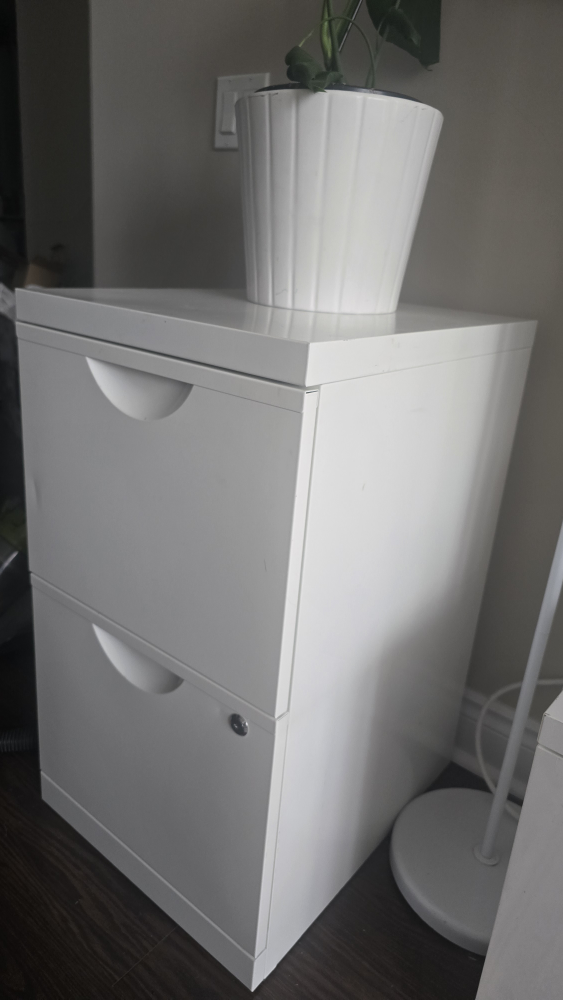 White 2-Drawer Filing Cabinet