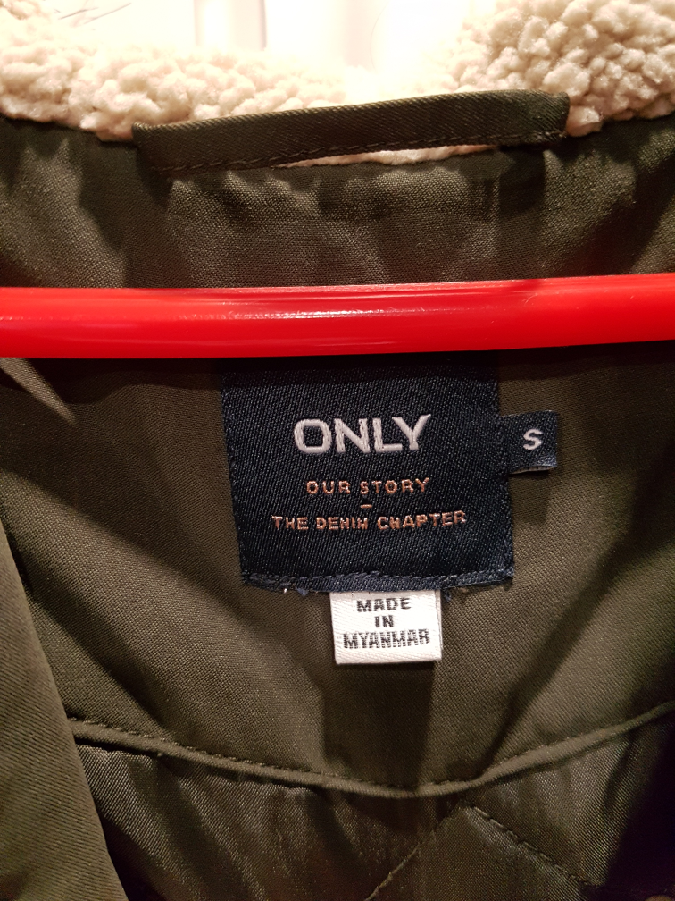ONLY Olive Green Winter Jacket Size Small - photo 2