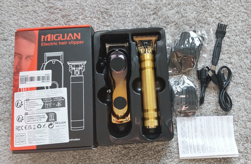 MIGUAN Electric Hair Clipper Grooming Kit - Gold