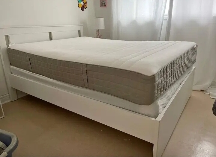 IKEA MALM Double Bed Frame with Mattress - photo 2