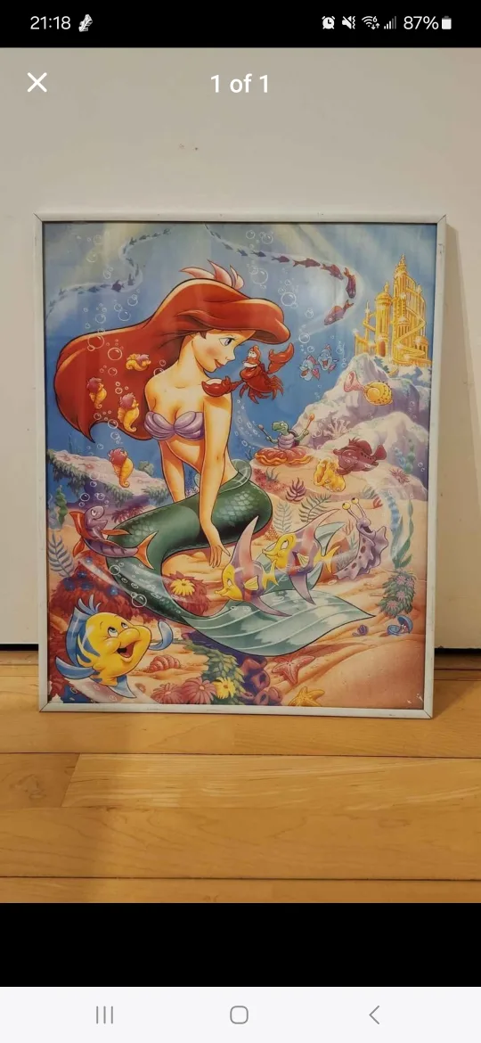 Ariel Little Mermaid Picture Frame Wall Decoration thumbnail