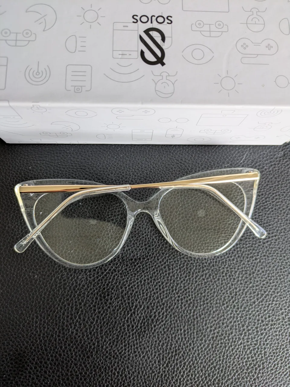 NEW Blue Light Glasses - clear cat eye frame image indicator(2)