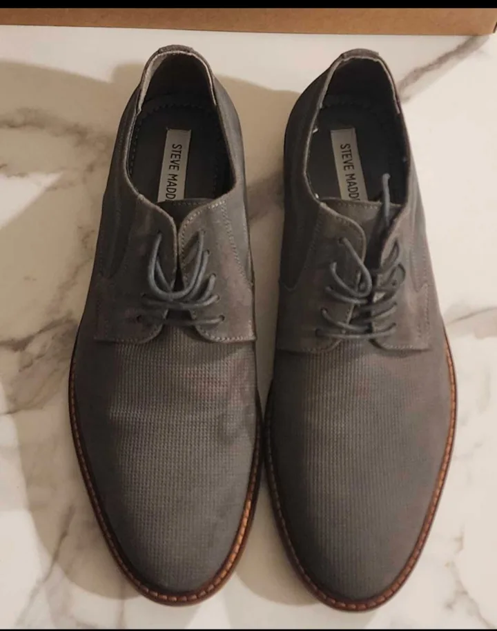 Steve Madden Men's Grey Suede Oxford Shoes - Size 10 thumbnail