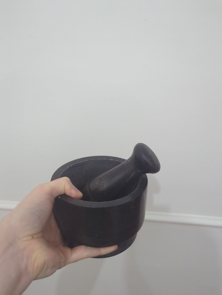 Black Marble Mortar and Pestle Set