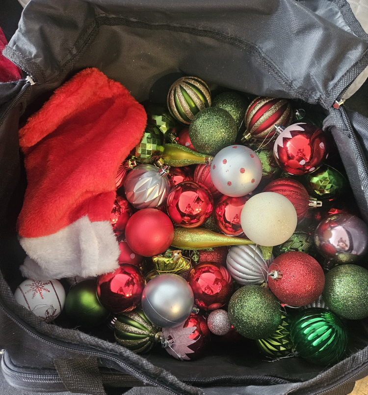 Bag of Christmas Ornaments