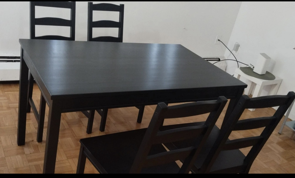 Assembled Ikea Dining Table with 4 Chairs - photo 3