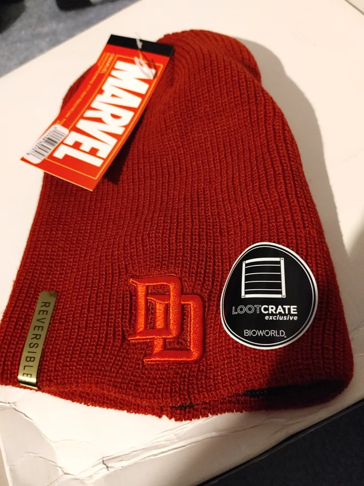 🥕MARVEL REVERSIBLE PUNISHER DAREDEVIL TOUQUE BEANIE BRAND NEW! image indicator(2)