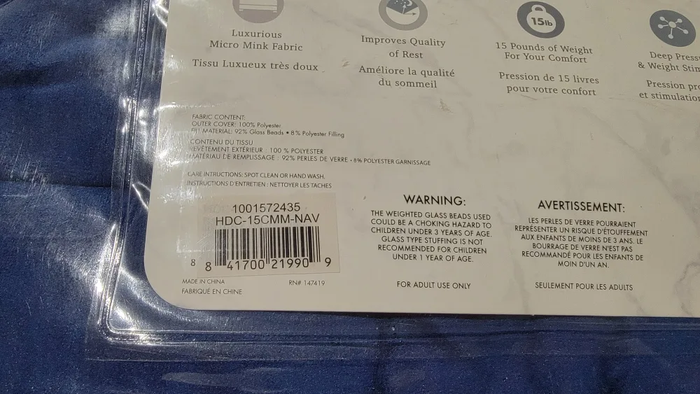 Dream Theory 15lb Crystal Mink Weighted Blanket –Relax & Sleep image indicator(8)