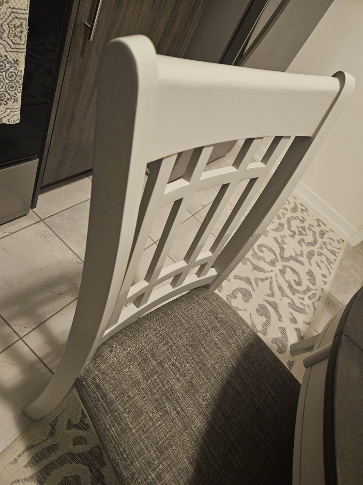 5-Piece Dove Grey Round Dining Set with Extension Table - photo 2