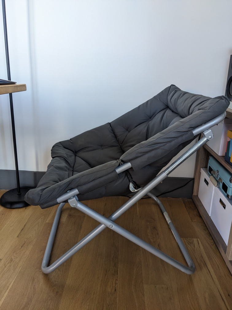 Pottery Barn Teen Folding Padded Chair - Dark Gray - photo 2