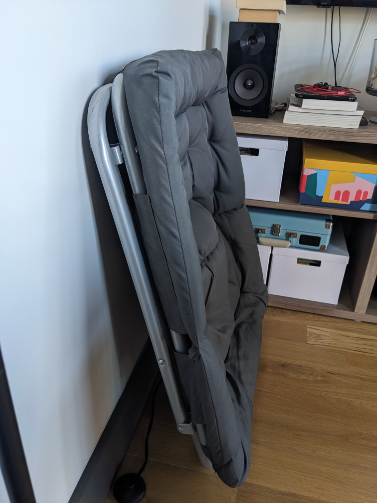 Pottery Barn Teen Folding Padded Chair - Dark Gray - photo 3