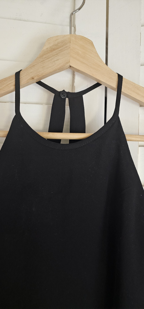 Zara TRF Collection Black Halter Neck Tie-Front Top 🏈🏟️ 🏆 - photo 3