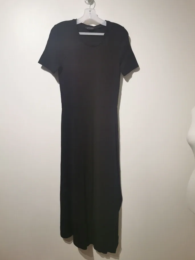 Club Monaco Black Asymmetrical Midi Dress - Size M/M image indicator(2)