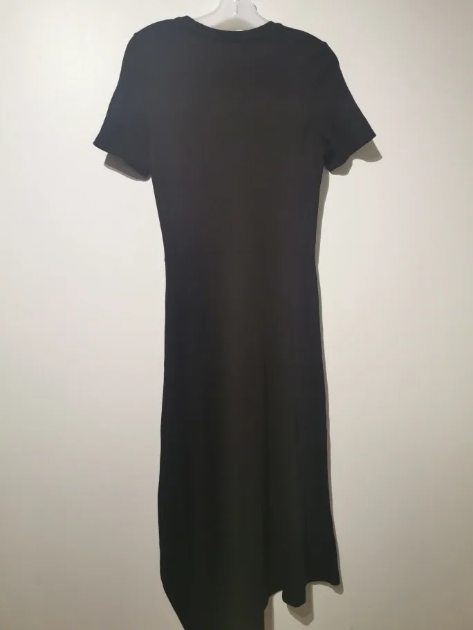 Club Monaco Black Asymmetrical Midi Dress - Size M/M image indicator(6)
