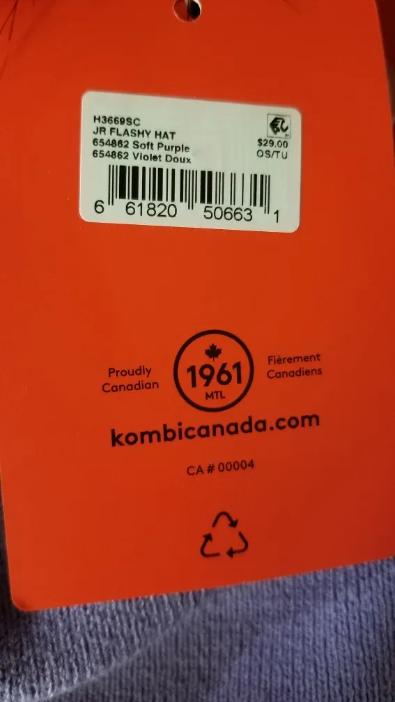 Girls' Kombi Carter's Purple Knit Beanie with Pom Pom image indicator(7)