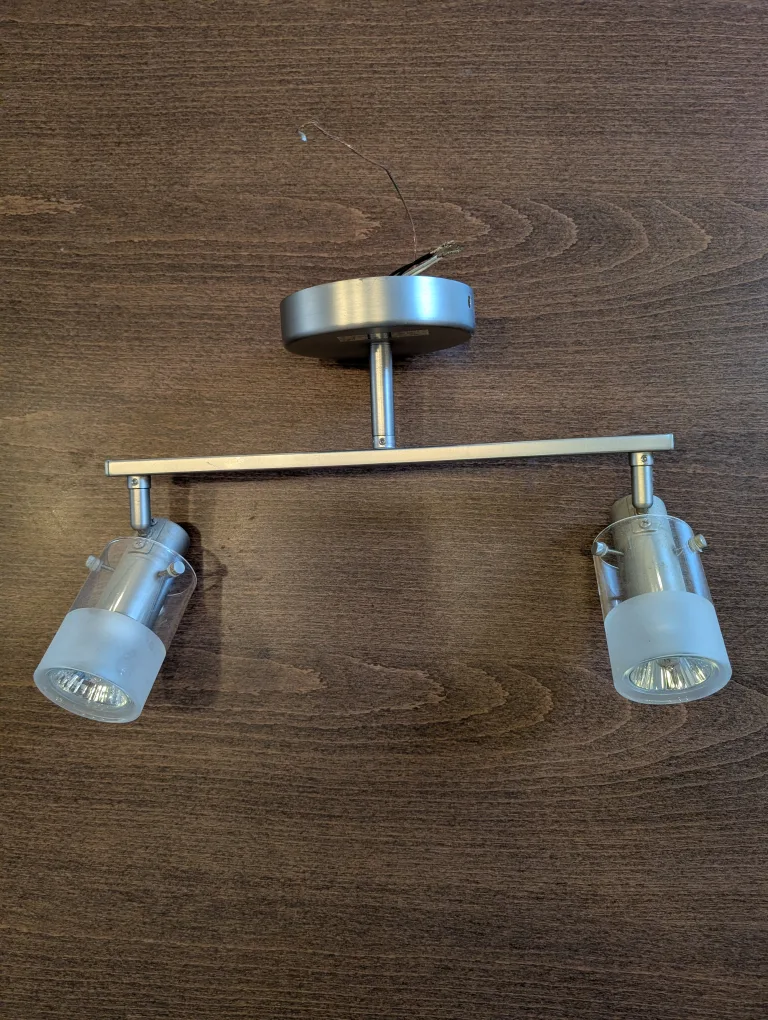Two-light Brushed Nickel Track Lighting Fixture image indicator(2)