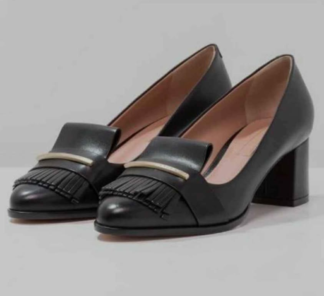 Hugo Boss Buckle Fringe Heels